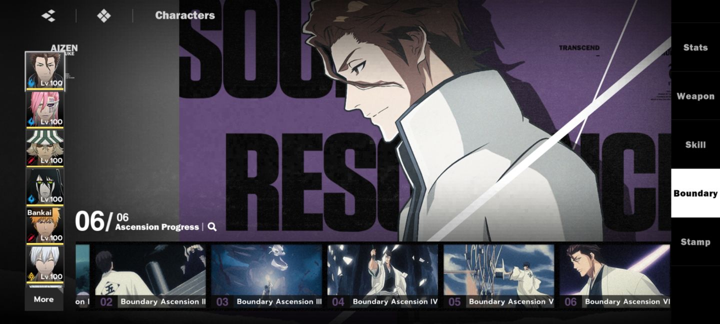 Conta Bleach Soul Resonance Aizen b6a5 szayelaporro b6a5 ulquiorra b3