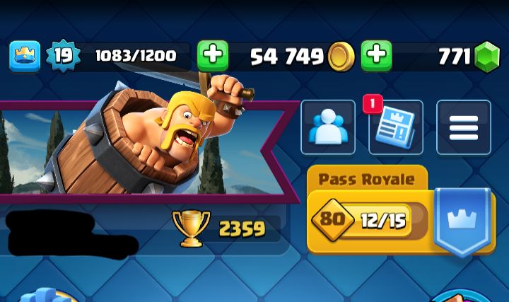 Conta de clash royale com 2300+ troféus e nível 19