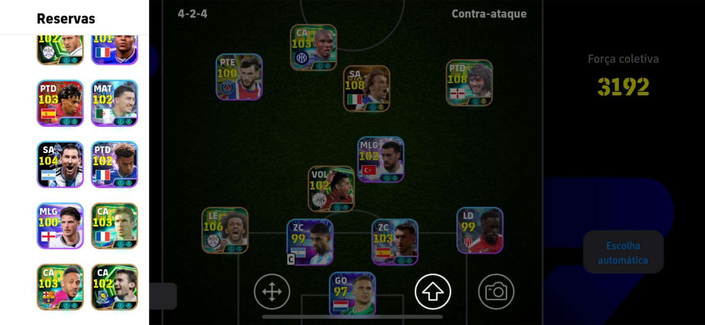 Conta efotball / com Del piero e George Best