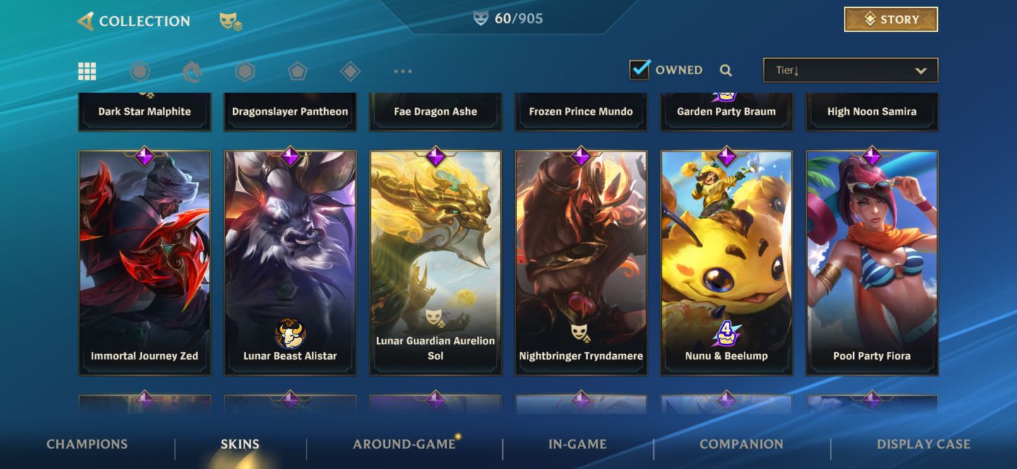 Conta Wild Rift Diamante com 60 Skins