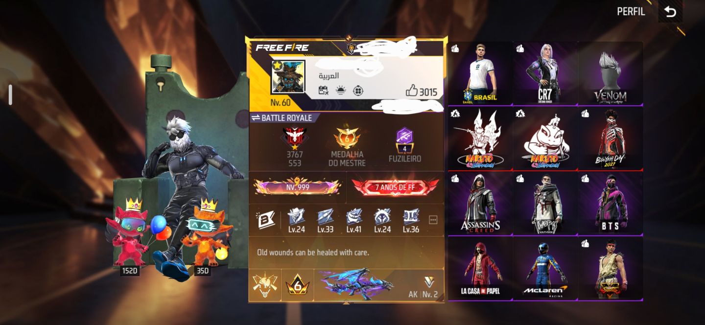 Conta Free fire PARA venda fresquinhas