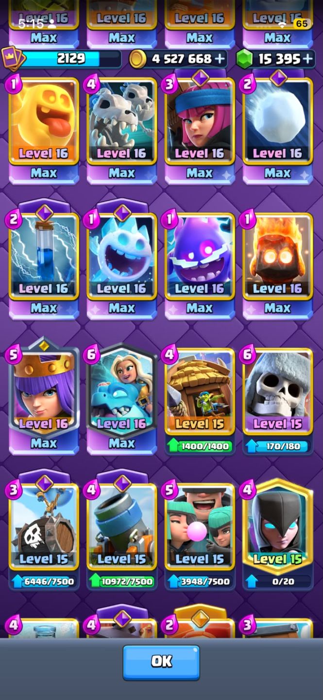 CONTA TOP Clash Royale (+10 anos de jogo e vários itens raros)