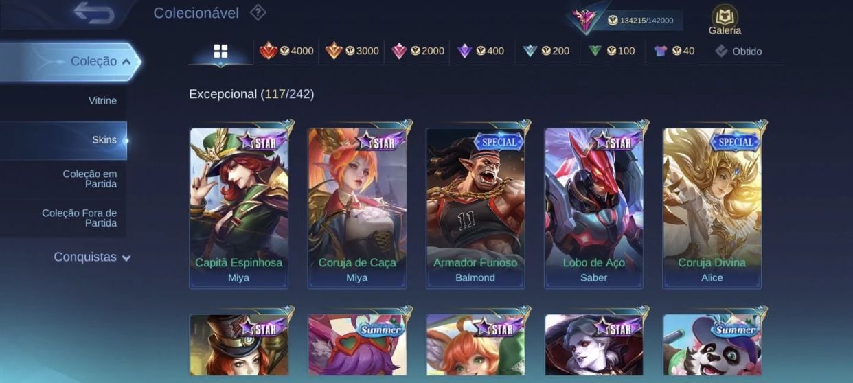 Conta de móbile Legends