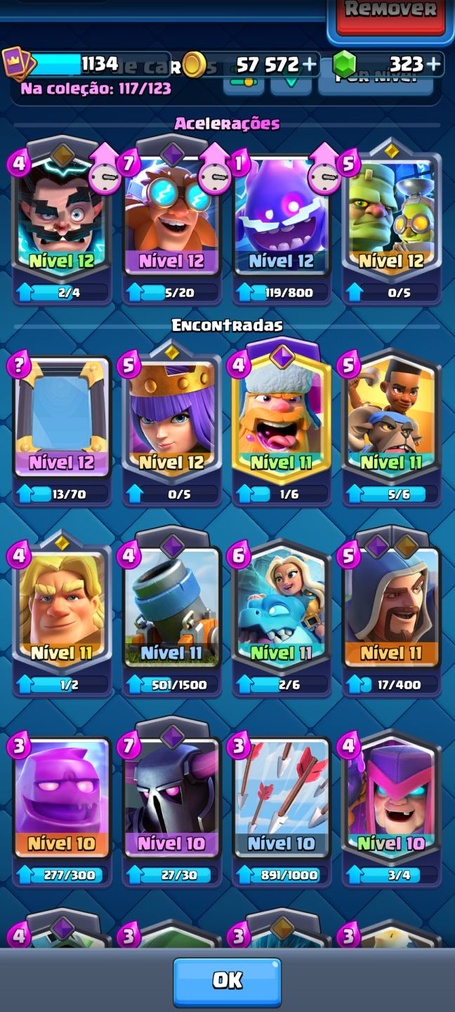 Conta de Clash Royale com torre do rei nível 12