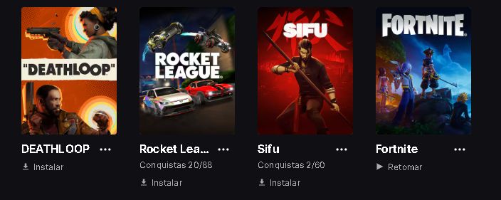 CONTA EPIC GAMES COM 50+ JOGOS