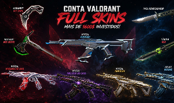Conta Valorant Full Skins Tryhard +1600R$ + CHAMPIONS KARAMBIT Kuronami Gaia RGX