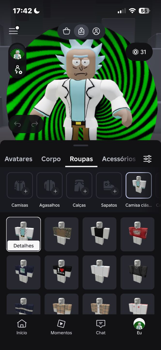Conta Roblox (Roupas e acessórios) promoção!!