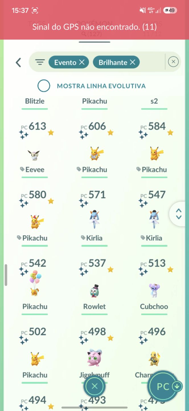 CONTA POKEMON GO MUITO SHINY