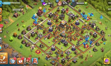 CONTA ANTIGA CLASH OF CLANS. CV 11 QUASE MAX - HERÓIS FORTES, SKINS ANTIGAS