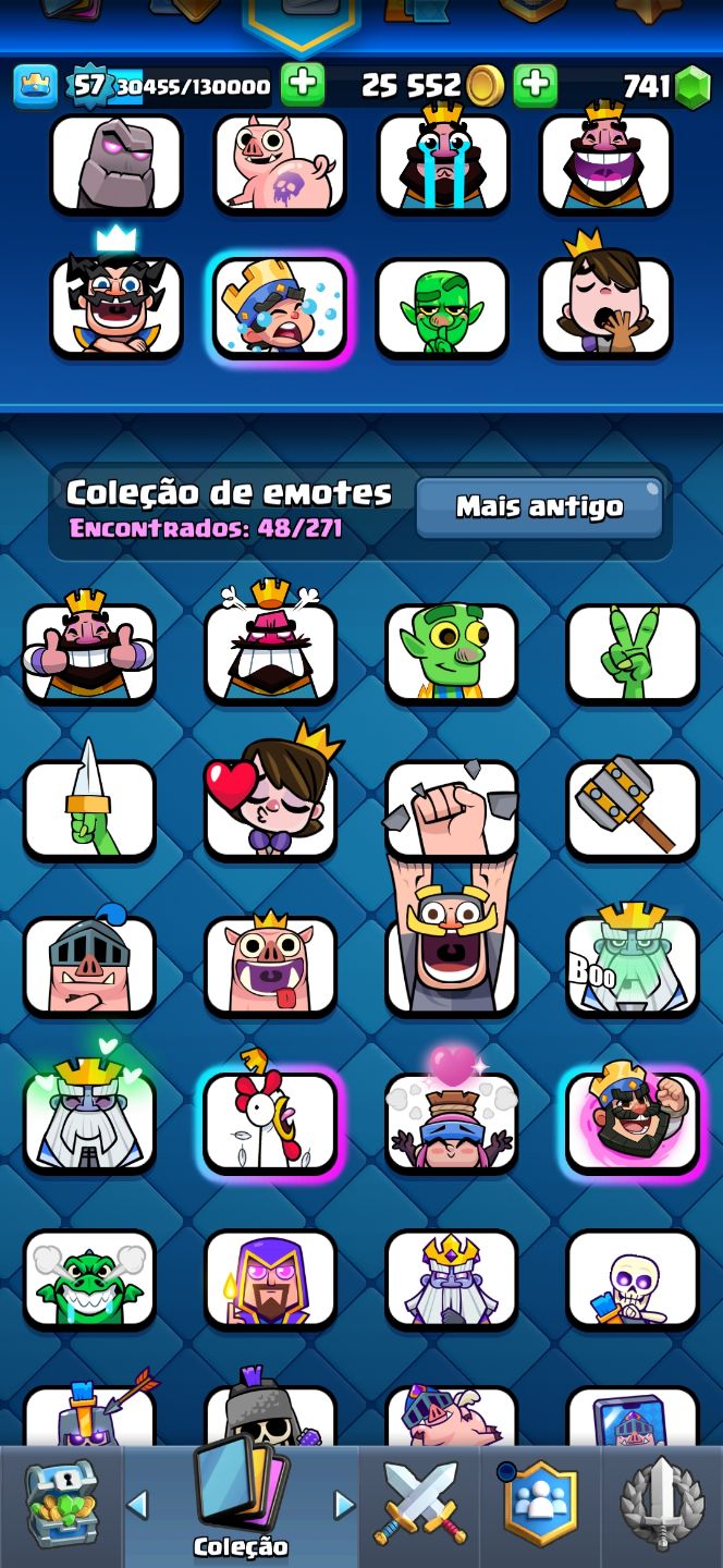 Conta de Clash Royale 10500 troféus com evo da bruxa e evo goblin com dardo!