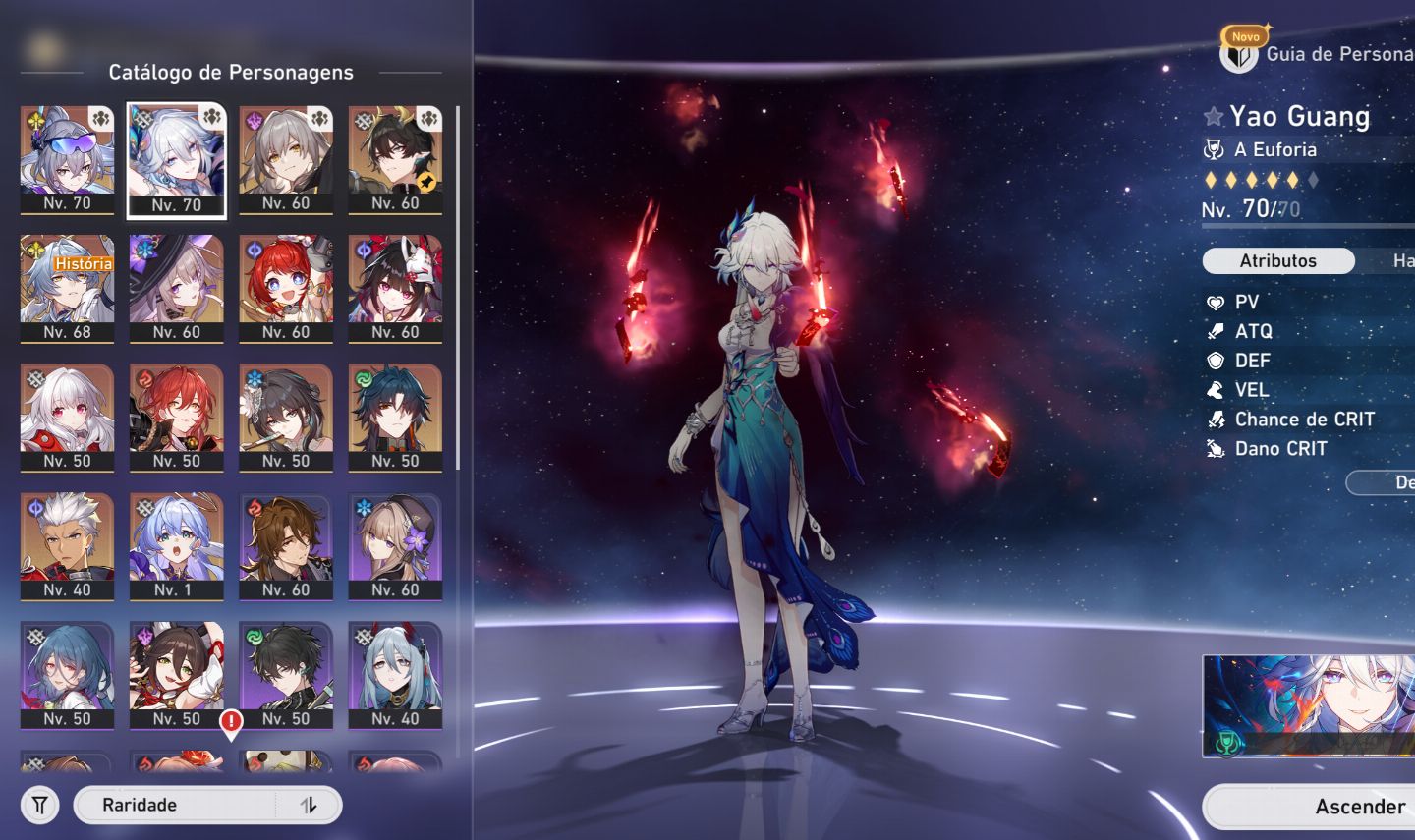 Oportunidade! LVL 51 CONTA COM YAO GUANG+ SILVER WOLF LV999 star rail