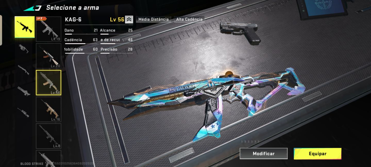 Conta Blood Strike M1887 Lv81 QBZ95 Lv70 KAG-6 Lv56 Passe de Temporada