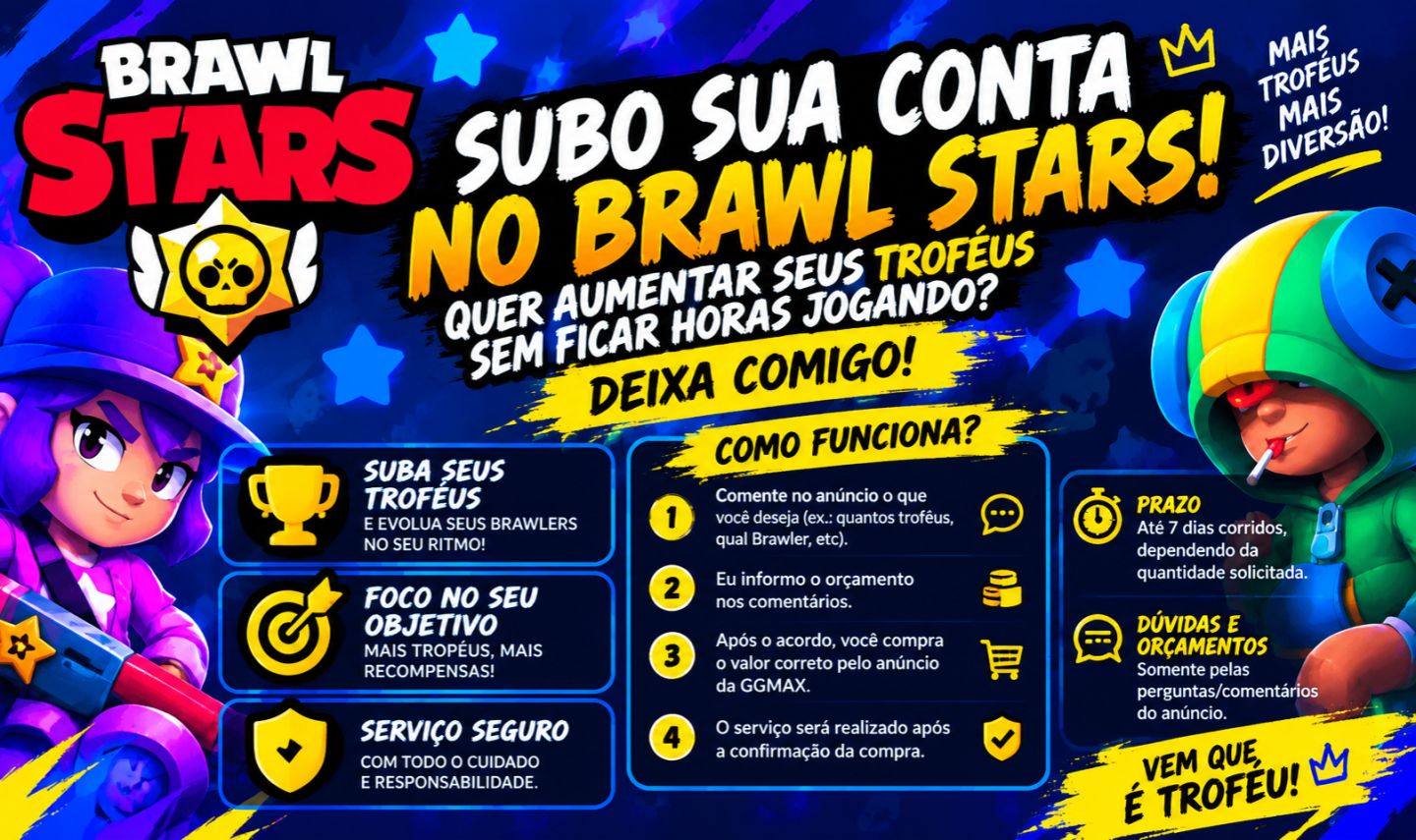 SUBO SUA CONTA NO BRAWL STARS