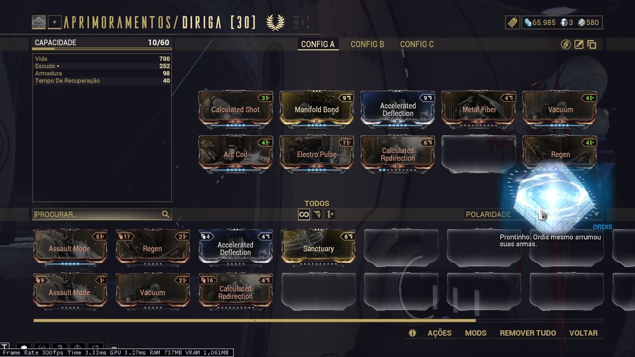 CONTA WARFRAME INICIANTE MR 4 COM SYADANA IGARO E SERRATION LEVEL MAXIMO