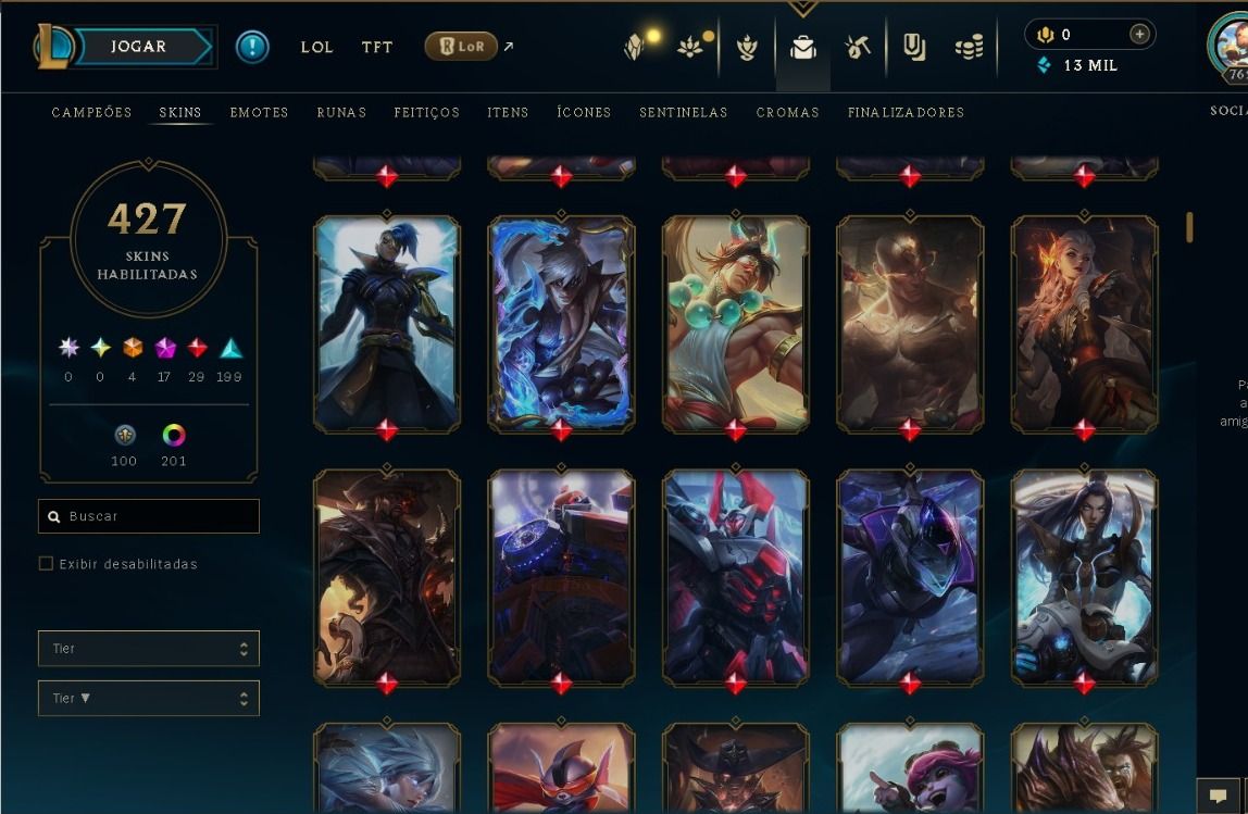 [FULL ACESSO] Conta LOL e VALORANT- LOL: 487 Skins