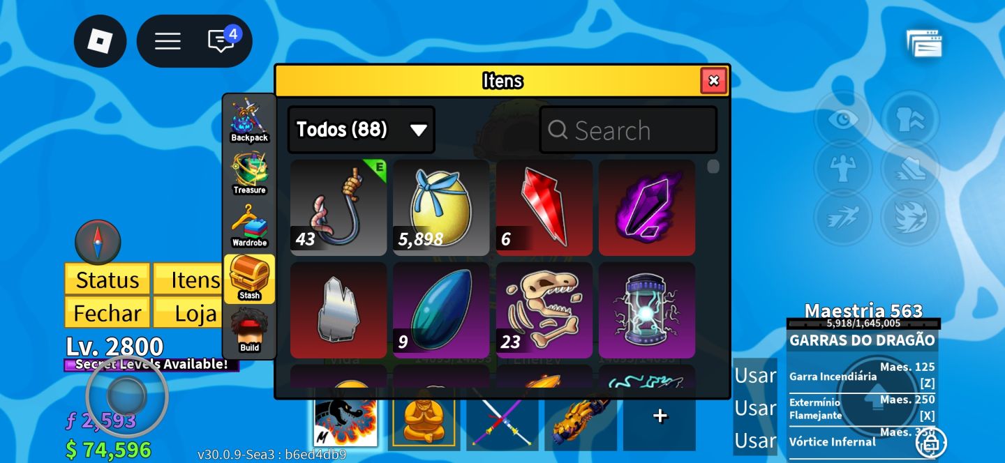 ROBLOX BLOX FRUITS 2800 MAX - BUDDHA + SOUND + SPIDER +MAGMA + GARRA DO DRAGÃO
