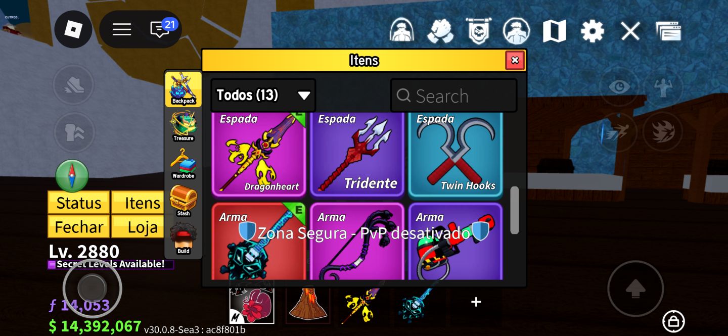 CONTA BLOX FRUITS 2880 COM V3 DRACO E V4 FULL SHARK + SANGUINE ARR