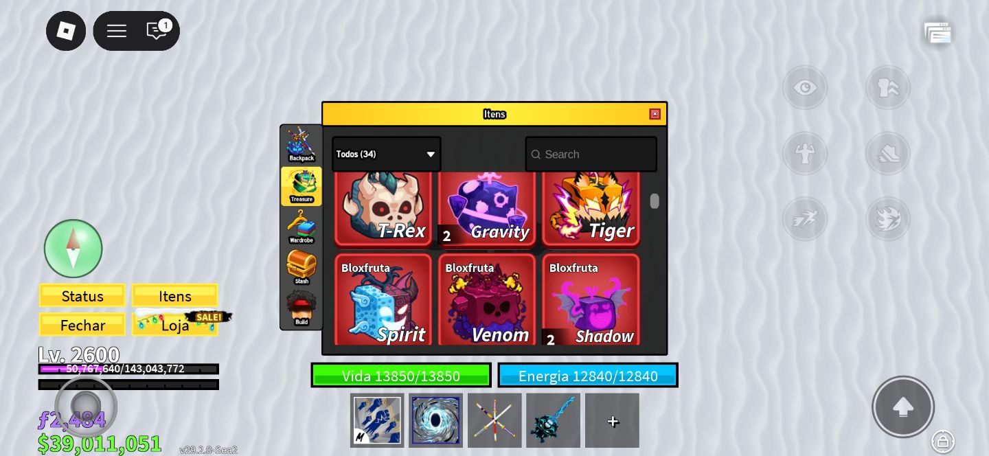 Conta Blox Fruits FULL ENDGAME Dark Blade + V4 FULL + Frutas Raras.