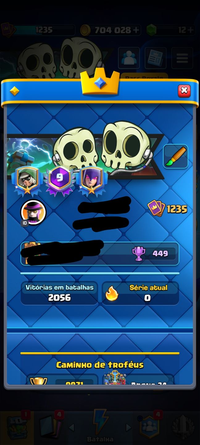 Conta CLASH ROYALE com BRUXA EVO LVL MAX