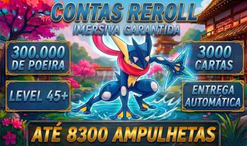 CONTAS POKÉMON TCG POCKET - ATÉ 8.300 AMPULHETAS + IMERSIVA | ENTREGA AUTOMÁTICA