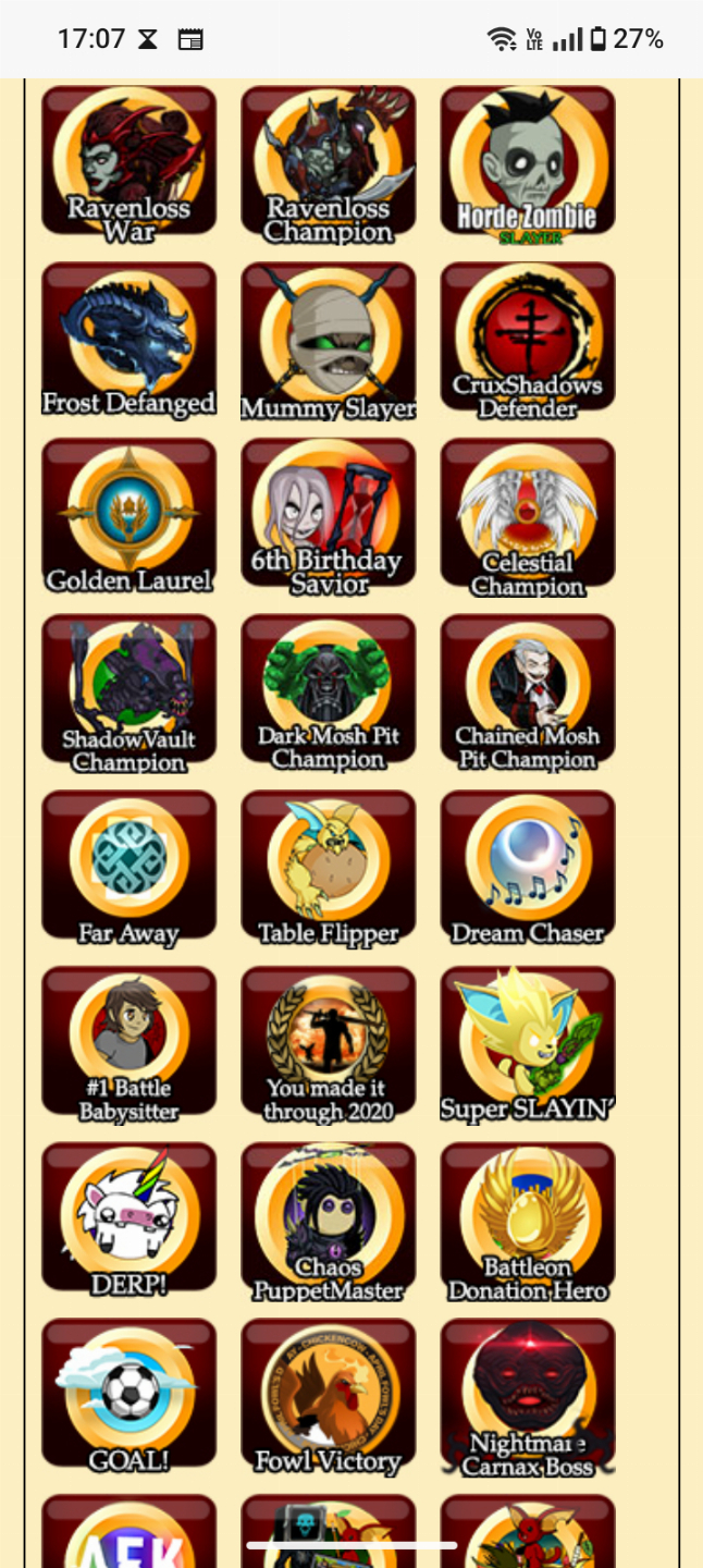CONTA AQWORLDS 162 BADGES + HARD FARMS INSANOS