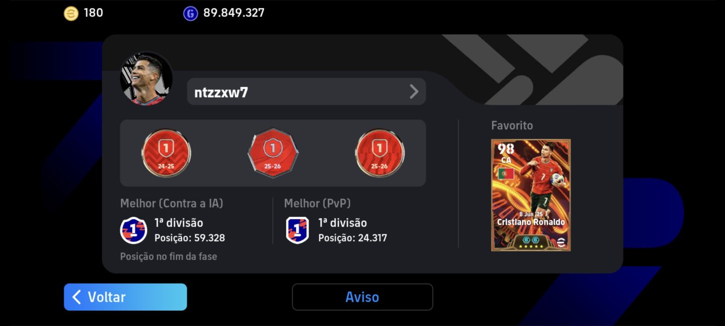 Conta competitiva efootball 3326