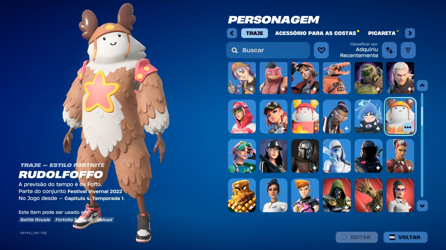 Conta de fortnite 175 skins, 168 picaretas e 144 asa deltas (passe season 4+)