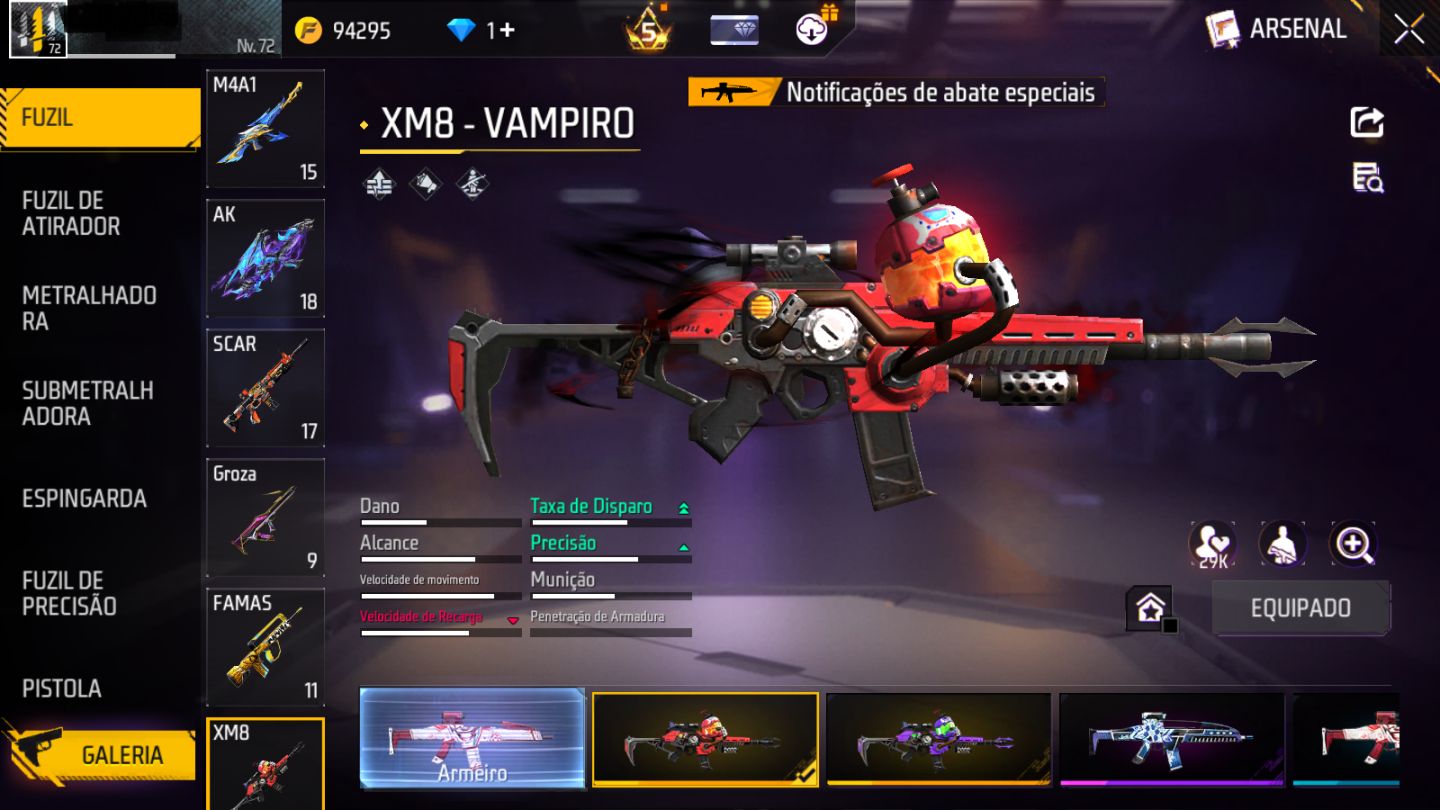 PRIME 7 | XM8 E UMP ATT 2X VEL | 5 ARMAS EVOLUTIVAS | 4 PUNHOS | ANGELICAIS