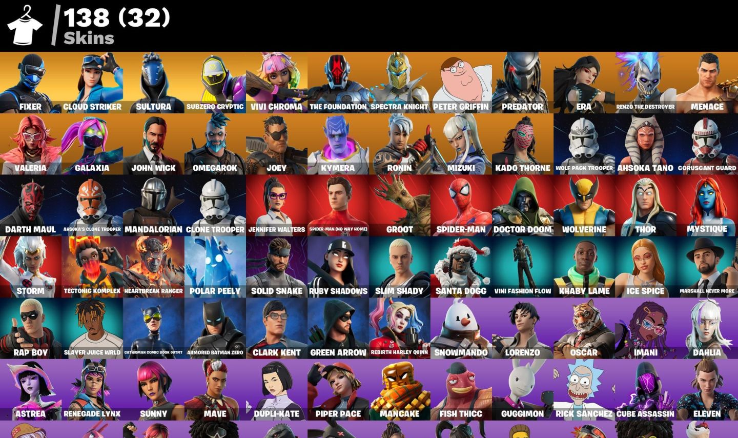 CONTA FORTNITE | 138 SKINS | LEVIATHAN AXE | 162 PICARETAS | 112 DANÇAS