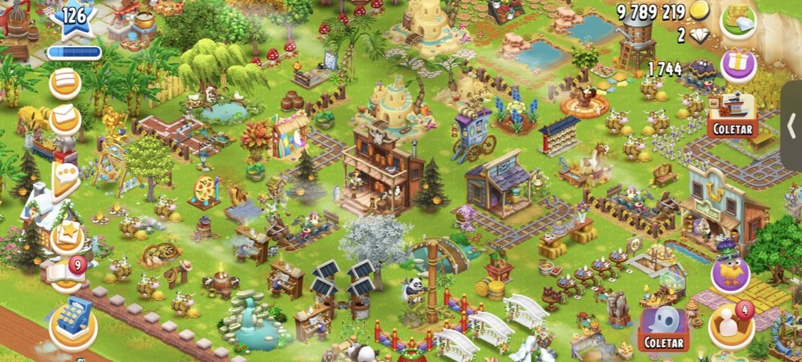 CONTA INCRIVEL HAY DAY | LVL 126 | TODAS AS MAQUINAS + 9.8 MILHOES DE MOEDAS
