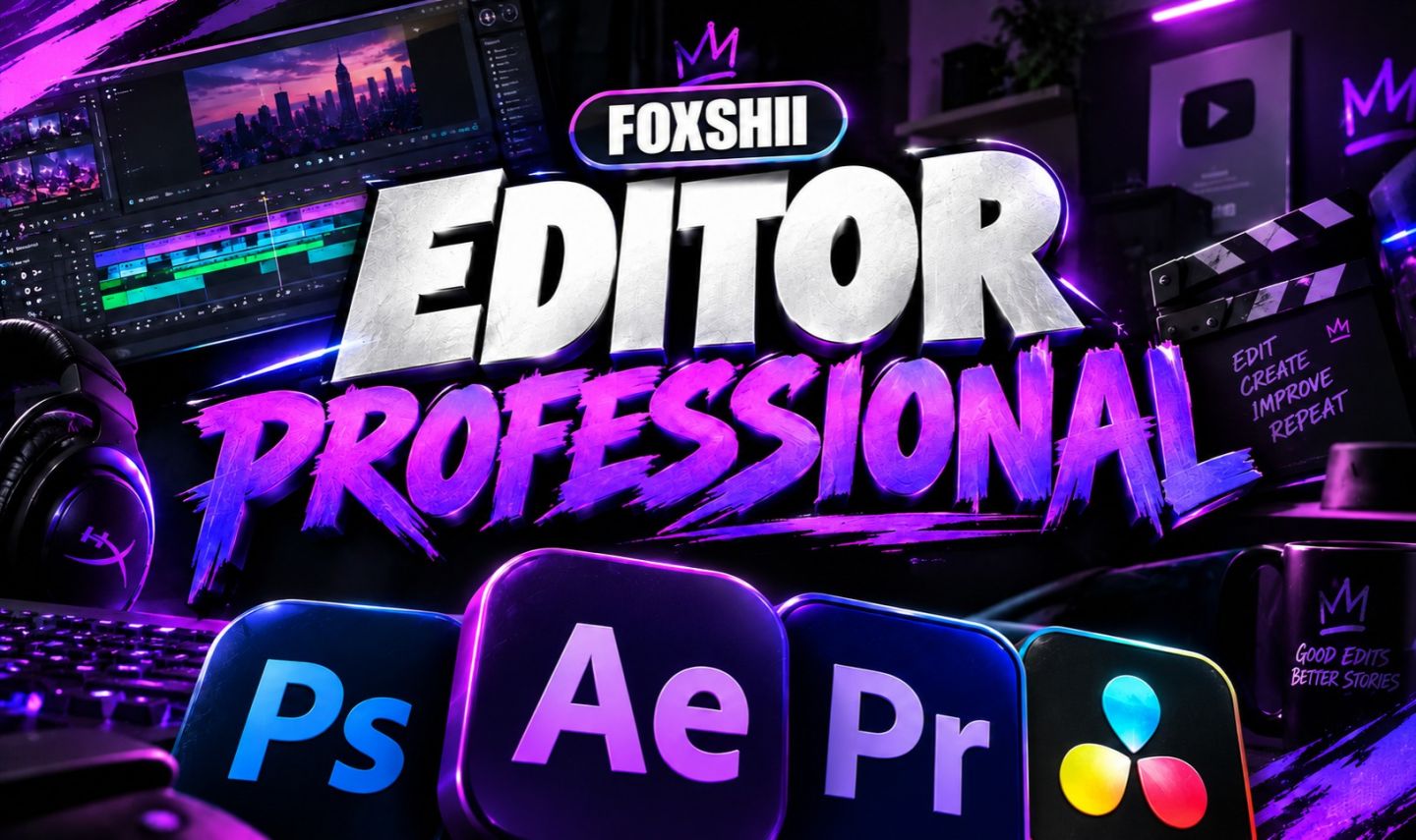 EDITOR DE VÍDEO/MOTION DESIGNER - REELS, VSL, MOTION (MELHOR QUALIDADE)