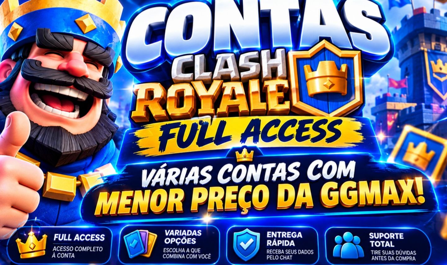 CONTA CLASH ROYALE FULL ACCESS | 5K A 12K+ TROFÉUS | MELHOR PREÇO DA GGMAX!