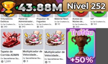 3.128 ROBUX GASTOS EM PASSES DE KEYBOARD ESCAPE E CAR CRUSHERS 2. Conta