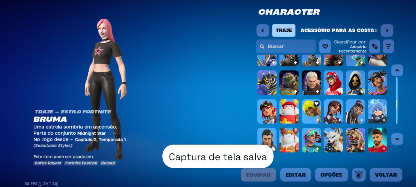 Fortnite com diversas skins!