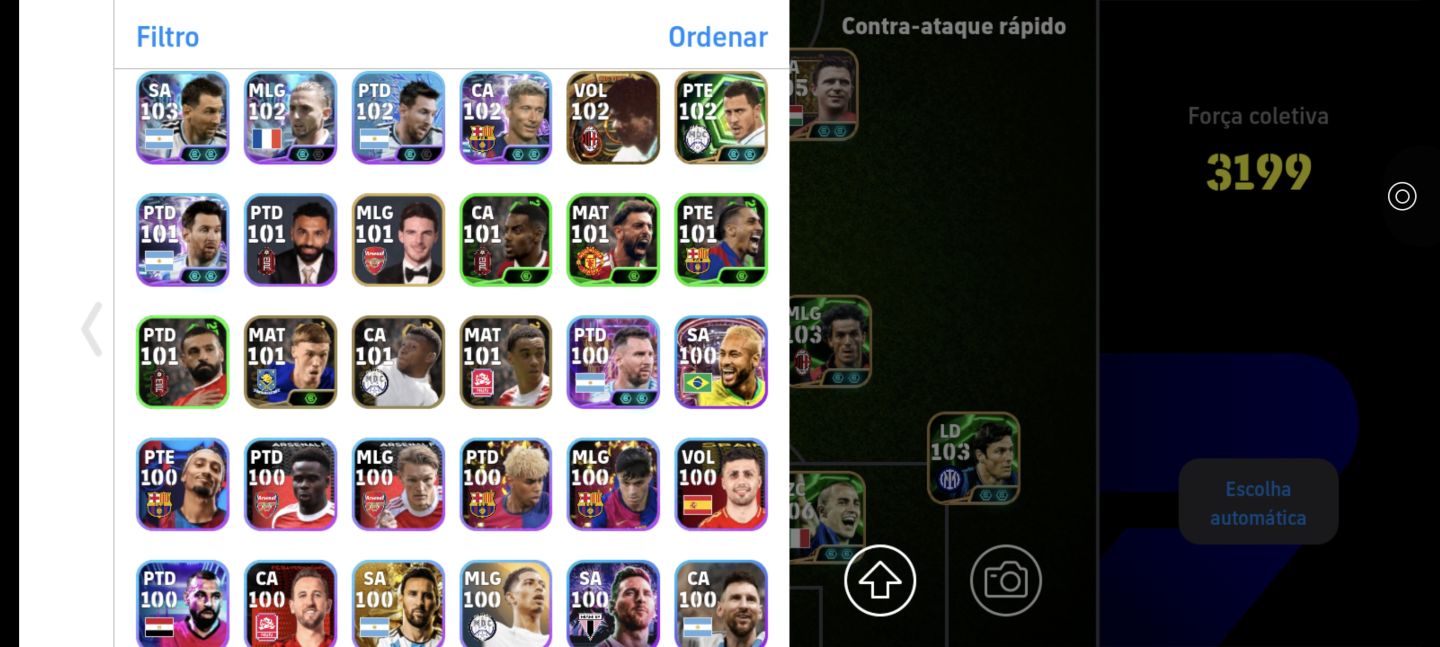 EFootball Mobile | Yamal 108 + Puskás 105 + Zico 105 + Cannavaro 106 | 3199 F