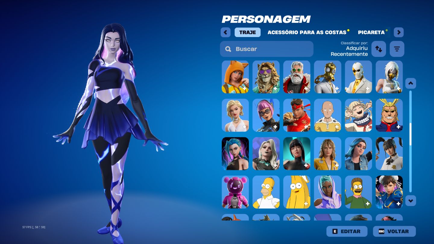 Contas Fortnite antiga com várias skins e v-bucks na conta