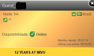 Conta 12 anos IMVU Feminina