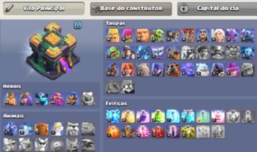 CONTA CLASH OF CLANS CV 14 | NÍVEL 156 | RAINHA 70 / REI 68 / GUARDIÃO 43