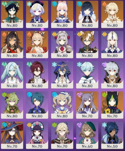 Conta 3 em 1, Genshin, Star Rail e ZZZ, as 3 endgame, muitos personagens e armas