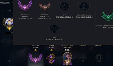 Conta mestre Honra 5 com alto winrate