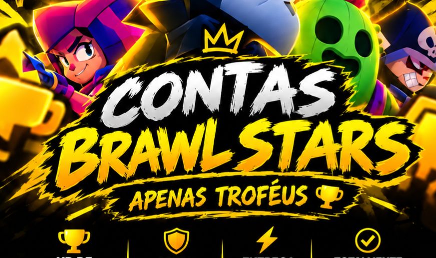 Conta De braw stars com 13K de troféus, 55 brawler e 5 prestigios no total(1e2)