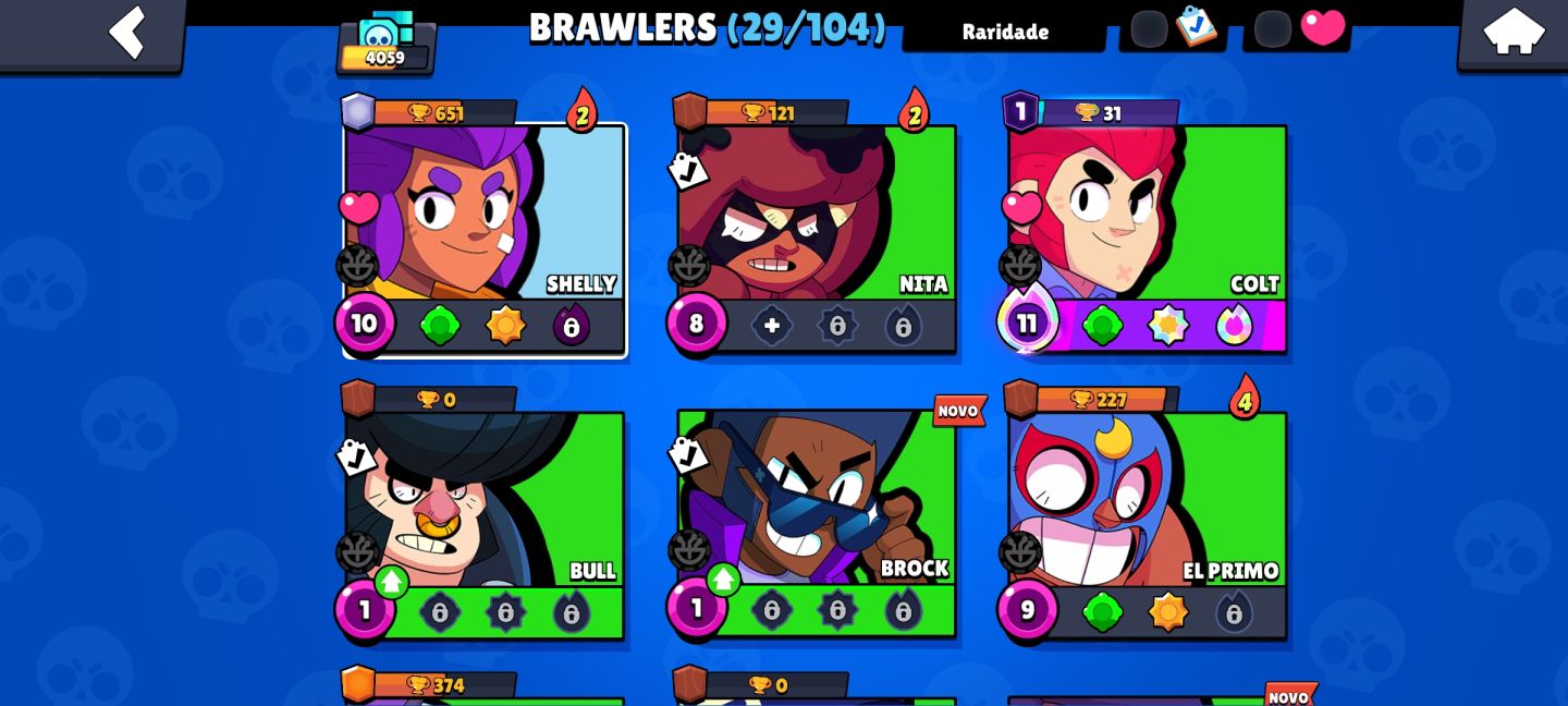 Conta Brawl Stars Iniciante Custo benefício