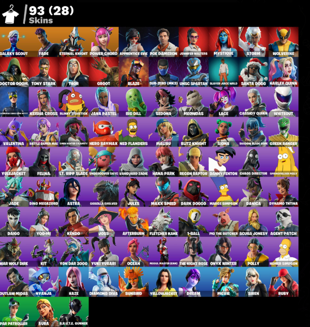 CONTA FORTNITE CRIADOR DA CONTA MUITAS SKINS + 1,5K VBUCKS