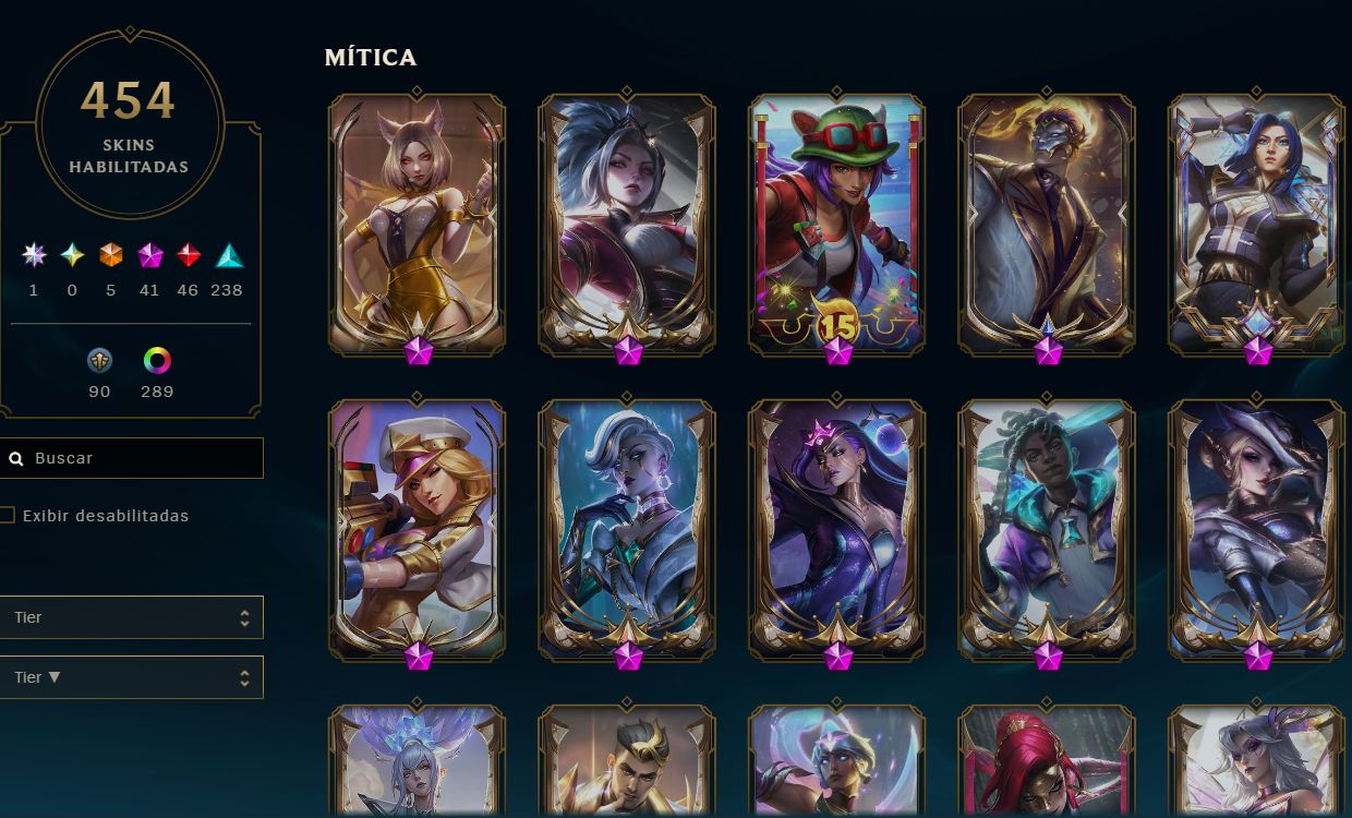 CONTA RIOT (LOL, VALORANT) contendo muuitas skins épicas lendarias e muito mais