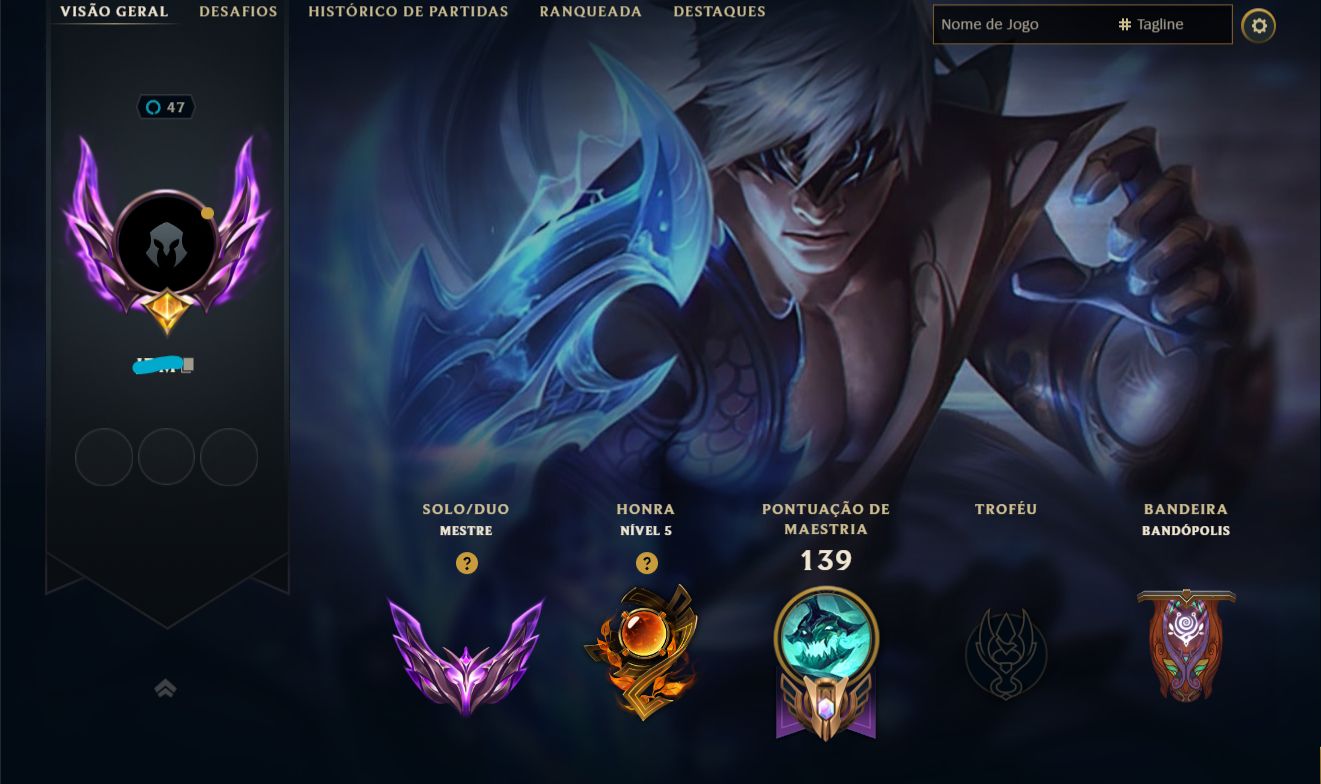 Conta Mestre 70% winrate Mmr