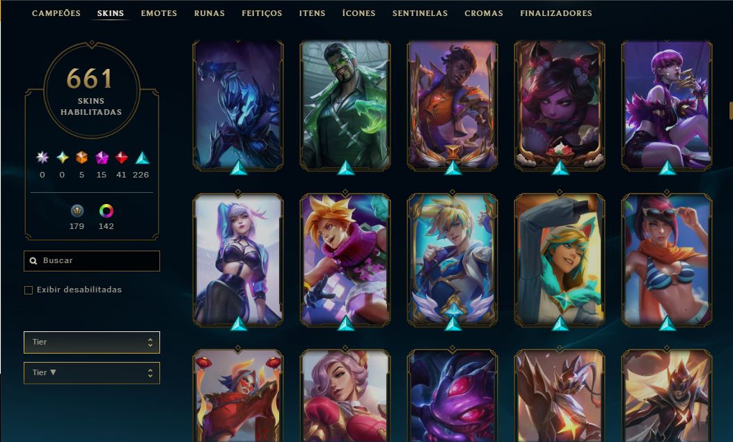 CONTA LOL | 661 SKINS | SEASON 2012