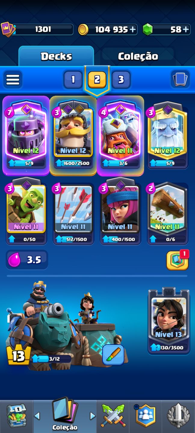 Conta de Clash Royale