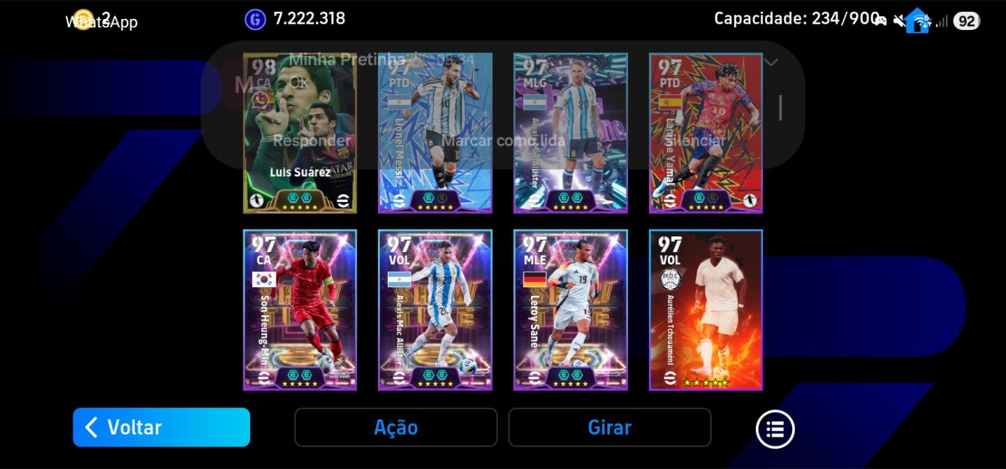 Conta eFootball | Messi Ronaldinho Kaká Neymar, Bale e Lendas + 11k de moedas