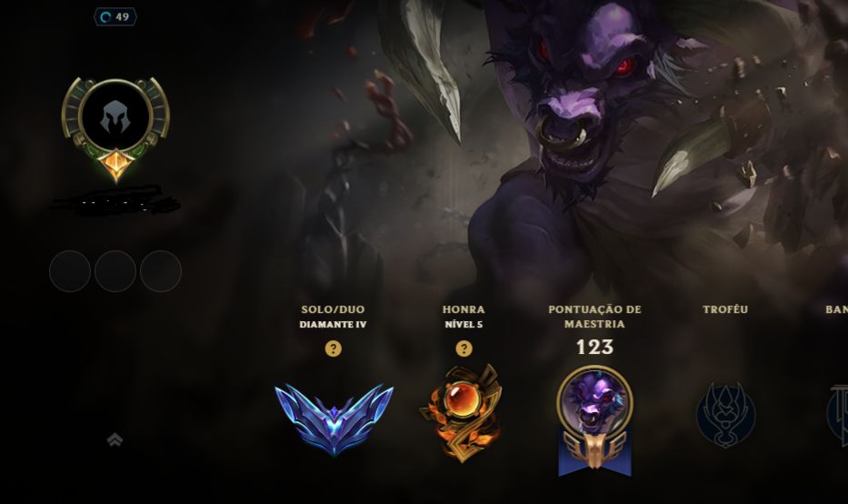Conta Lol diamante 4 65 pdl, 82 champs, honra 5, bom mmr