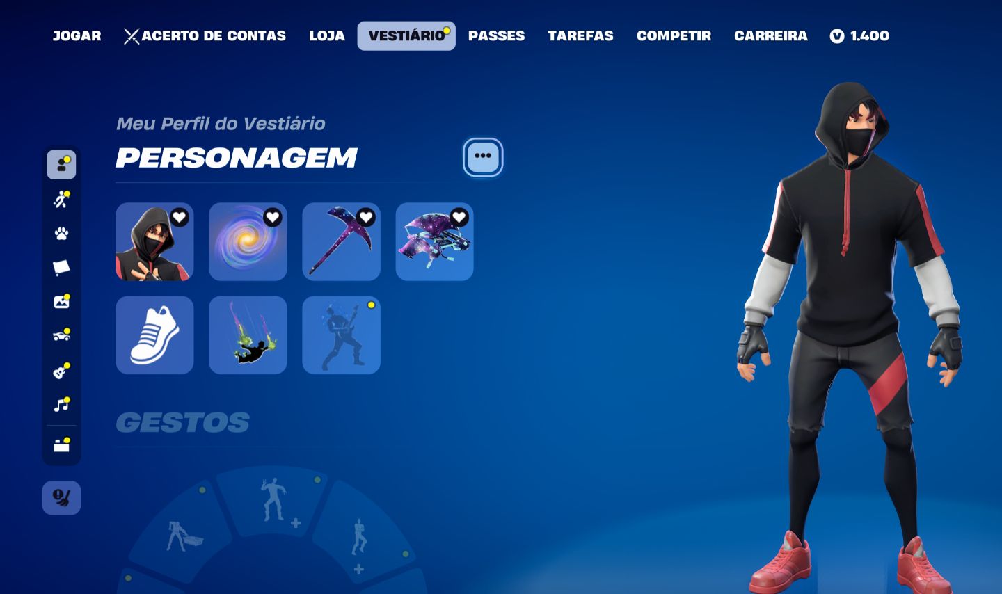 CONTA FORTNITE GALAXY + IKONIK + STW FUNDADOR + 167 SKINS - Valor Negociável